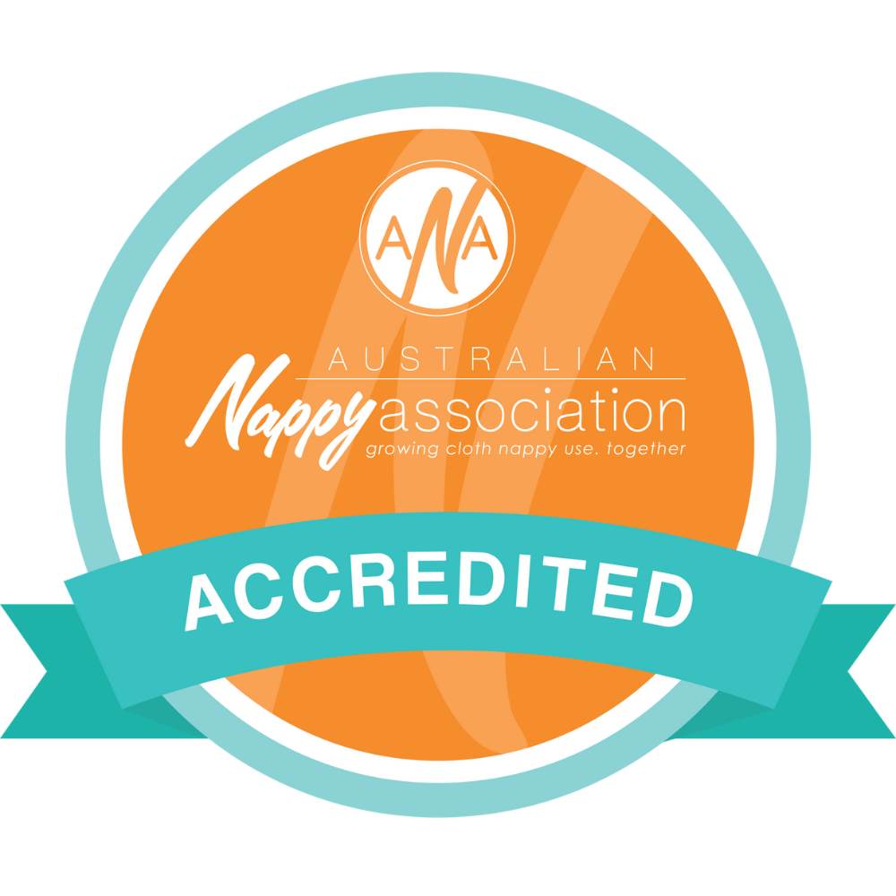 Australian nappy association logo to show NappyLuxe accreditation