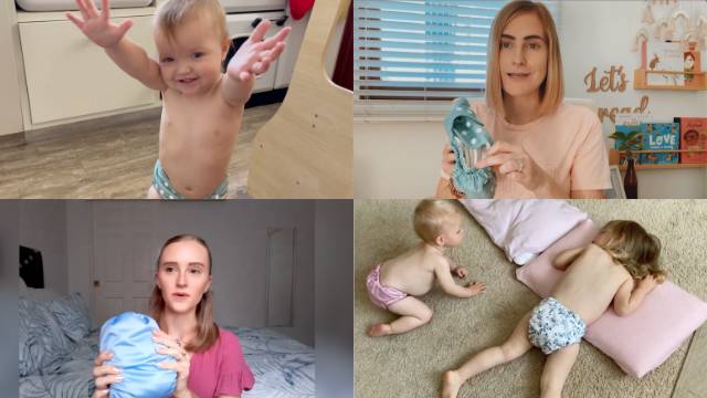 Image of mums who feature in compilation cloth nappy video review