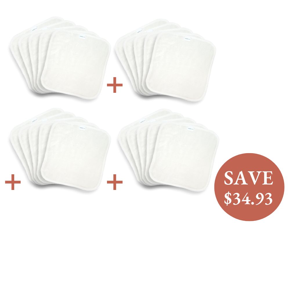 Luxe reusable baby cloth wipes pack of 20 - save $34.93