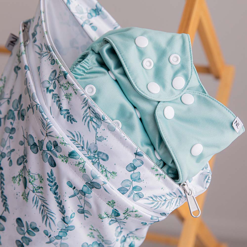 Eucalyptus Cloth Nappy Wet Bag Medium Sized NappyLuxe