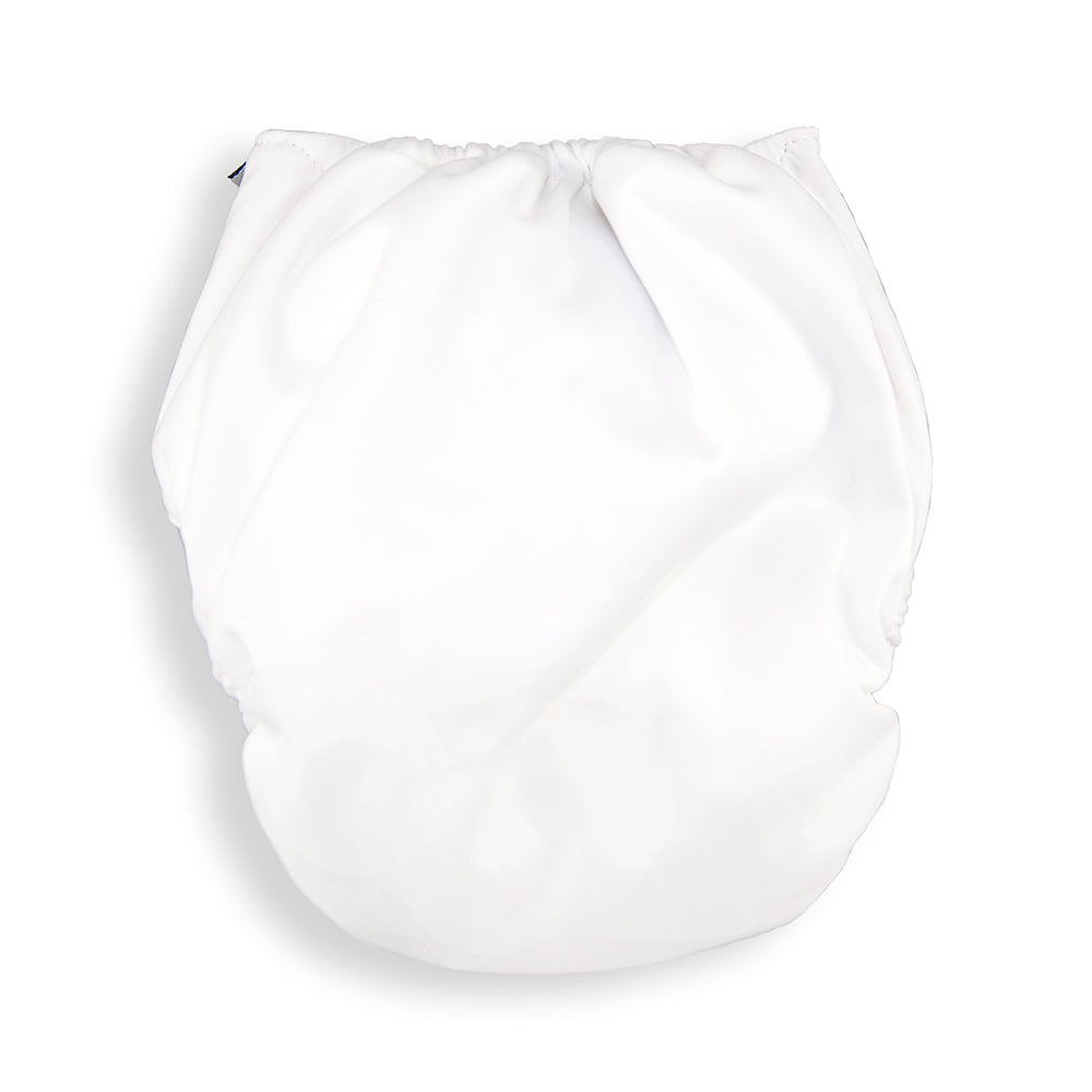 White All In Two Modern Cloth Nappy Back