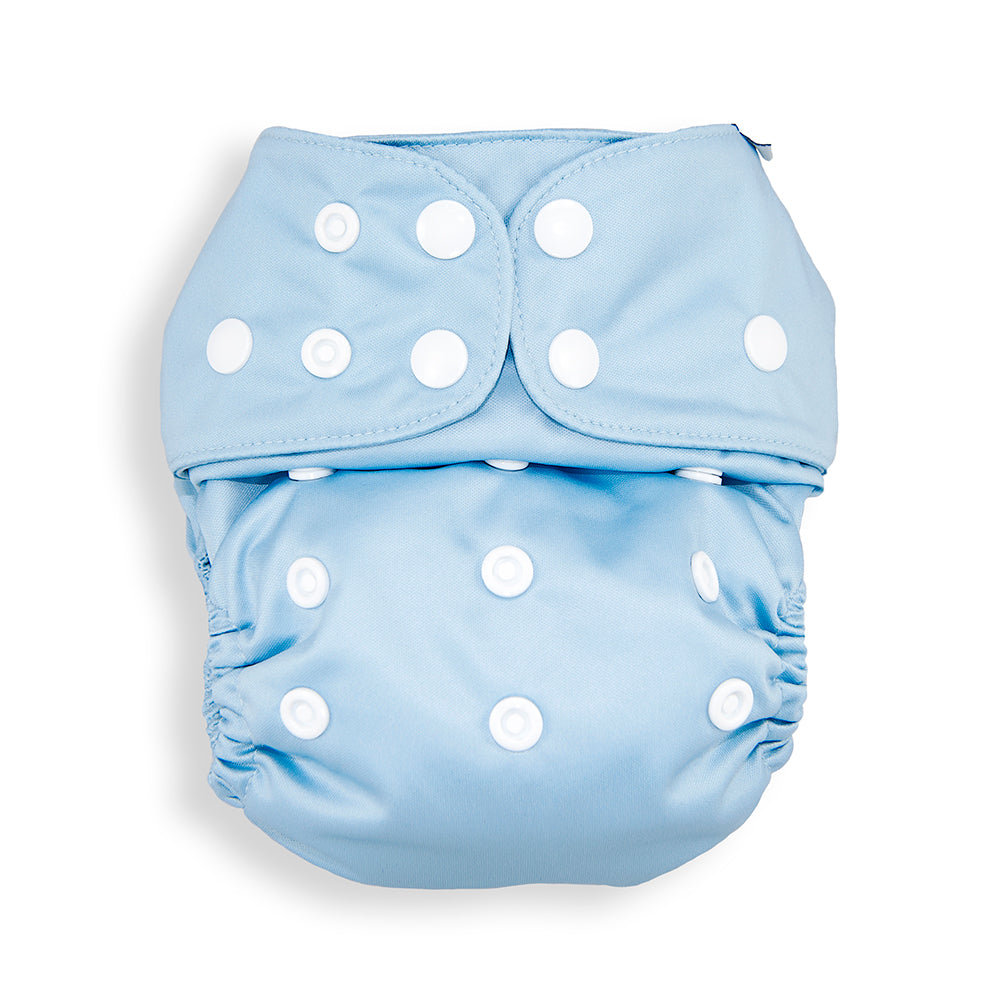 Blue All In Two Modern Cloth Nappy Front