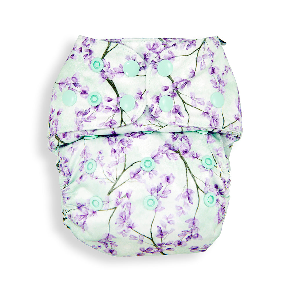 Jacaranda Bloom All In Two Modern Cloth Nappy Front